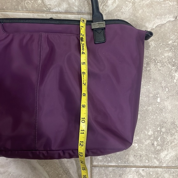 Samsonite Jordyn Laptop Tote Bag‎ Briefcase Purple Black Padded Laptop Pocket - Picture 14 of 15
